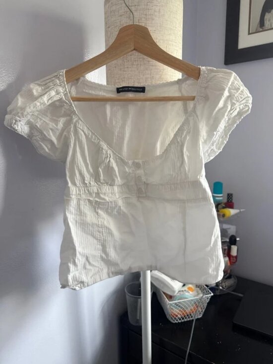 Brandy Melville Tops - Brandy white baby doll top